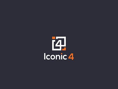 Iconic 4 branding creative design flat icon illustration logo minimal ui vector