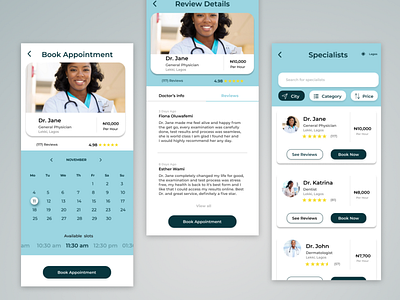 Medical Appointment UI app design doctor doctor app figma figmadesign medical medical app product design ui ui ux ui design uidesign user experience user interface design userinterface ux