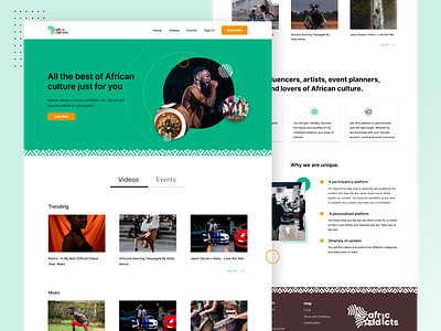 Entertainment Platform Landing Page