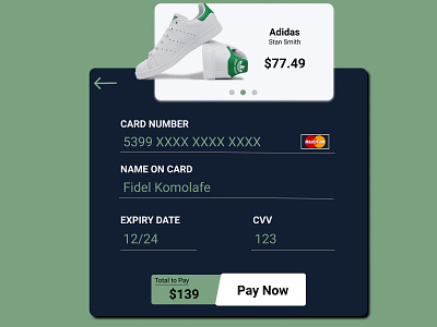 Credit Card Checkout adidas checkout page ecommerce online shopping online store product design stan smith ui uidesign ux web