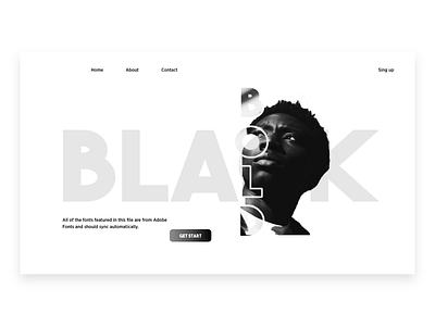 Black Lover website black white website design