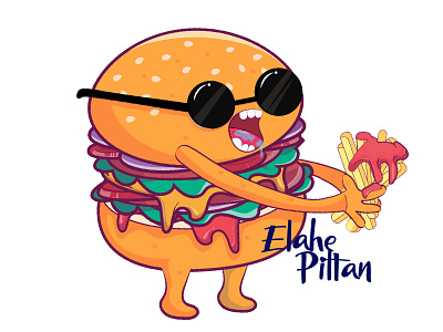 Mr. Hamburger 2d character characterdesign design hamburger illustration illustrator vector