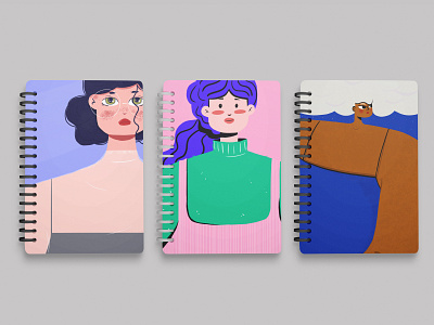 Notebooks 2d app branding character characterdesign child cloud design draw girl illustration illustrator logo notebooks paint ui vector