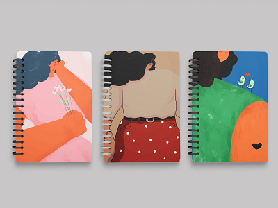 Notebooks 2d 3d animation branding character characterdesign childrenbook design girl graphic design illustration illustrator logo motion graphics nootebooks ui vector woman