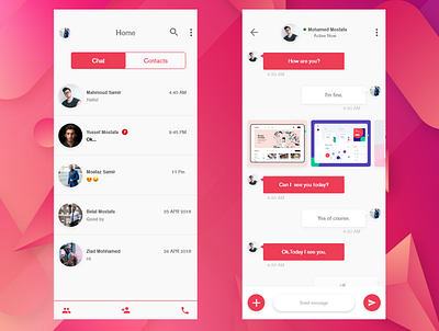 chat screen chat mobile ui design