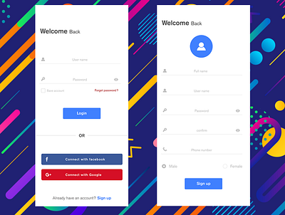 login & sign up branding mobile mobile app mobile design ui design