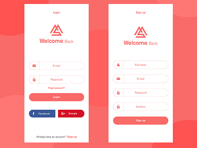 login & sign up branding design mobile mobile app mobile design ui ui design