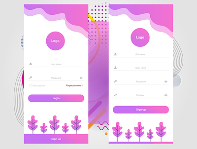 login & sign up branding design mobile mobile app mobile design ui ui design