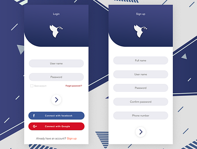 login & sign up app branding design mobile mobile app mobile design ui ui design