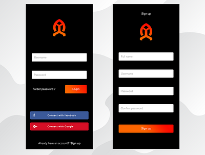 login & sign up branding design mobile mobile app mobile design ui ui design