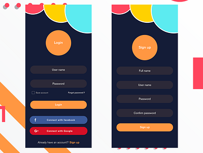 login & sign up branding design mobile mobile app mobile design ui ui design