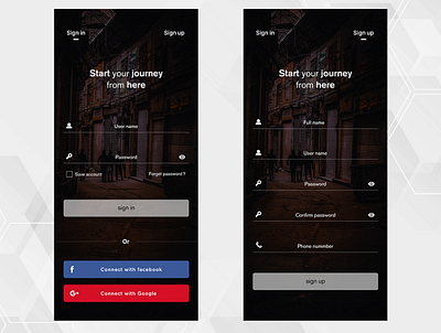 login & sign up branding design mobile mobile app mobile design ui ui design