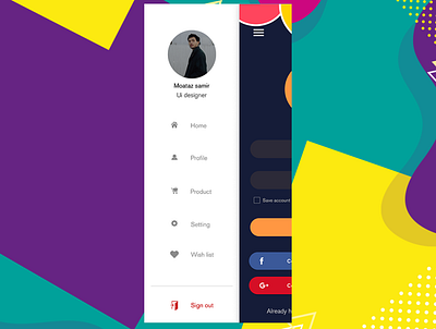 sidebar app branding design mobile mobile app mobile design ui ui design