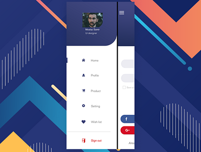 sidebar app branding design mobile mobile app mobile design ui ui design