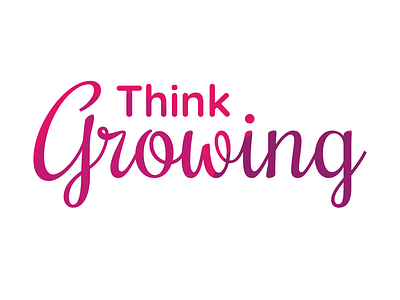 Think Growing adobe adobe illustrator pengoprekmudaberkarya thinkgrowing typography vector word