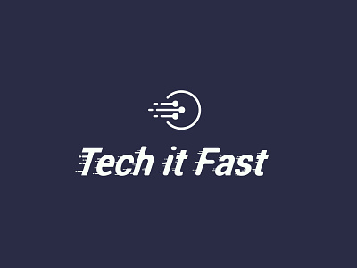 Tech It Fast Logo app branding design flat illustration illustrator logo vector web