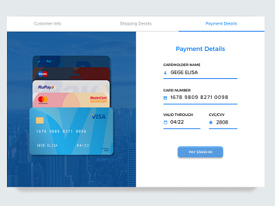 Credit Card Checkout - Daily UI #002 app branding design flat illustration ui ux web website