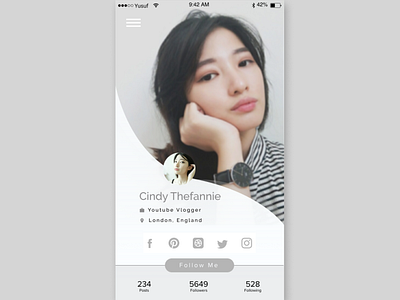 User Profile - Daily UI #006 app branding design flat illustration type ui ux