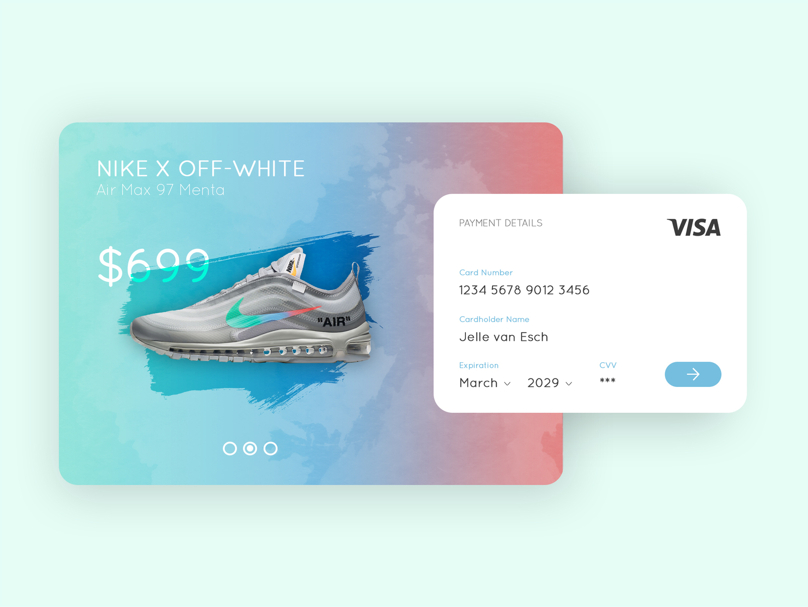 Daily UI #002 - Credit Card Checkout by Jelle van Esch on Dribbble