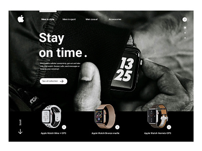 Homepage design ui ux interface design watch