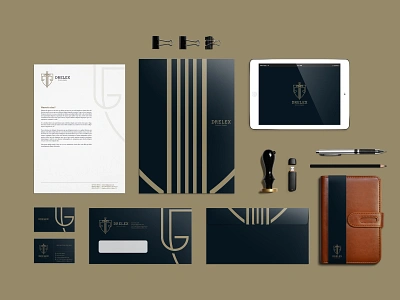 Drelex stationery attorney brand identity design drelex law lawfirm lawyers stationery