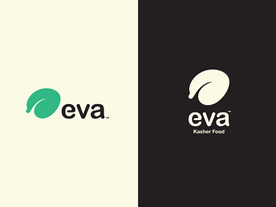 Eva logo design branding design flat food logo illustration isologo kosher leaf logo logo logo design logotype minimalist logo modern logo typography vector