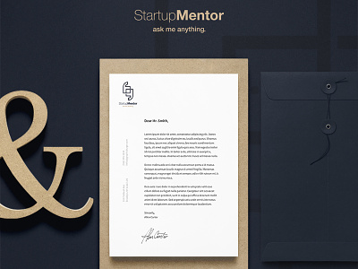 Startup Mentor branding design flat letterhead logo logo design minimalist logo modern modern logo typography