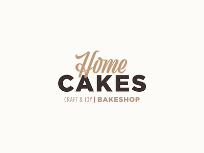 Home Cakes bakeshop branding cakes craft design flat home cake joy logo logo design logo maker logo new minimalist logo modern logo typography vector