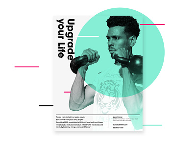 Training Flyer exercise eyecatching fitnes flat flyer flyer design health healthy lifestyle leaflet design minimalist modern personal training poster sport sport flyer train trainer typography upgrade workout