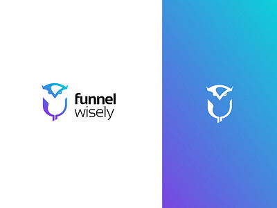 Funnel Wisely adobeillustrator branding design flat illustration logo logo design minimalist logo modern modern logo typography vector