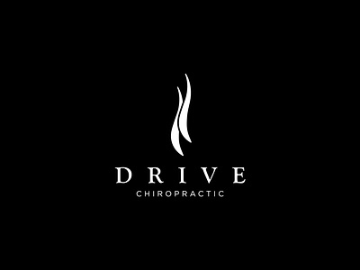 Drive Chiropractic blackandwhite chiropractic drive flat logo logo design medical logo minimalist logo modern modern logo