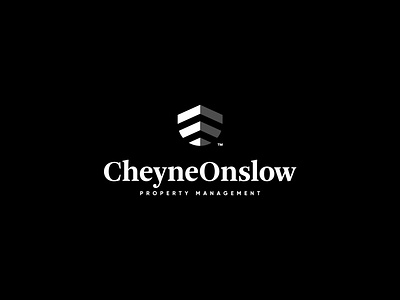 Cheyne Onslow branding design flat logo logo design minimalist logo modern modern logo property realtors typography vector