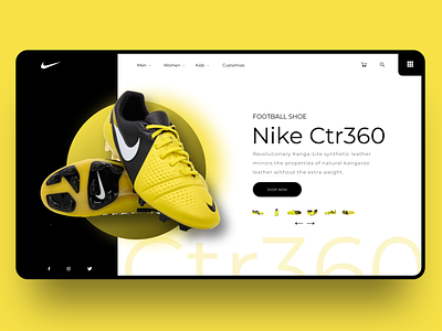 Nike concept hero design sketch ui ux design ui design web concept web design