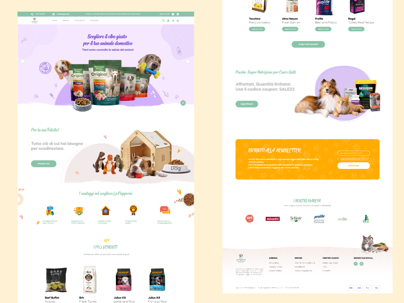 Pet Food shop website by Sidnam on Dribbble