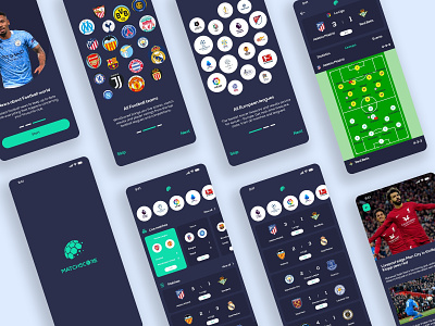 MatchScore - Live Football Match Score Mobile App figma football app live score app mobile app ui ux design