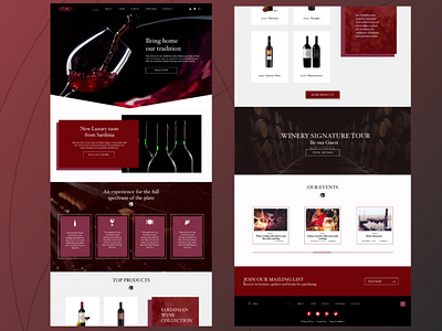 Red & White Landing page