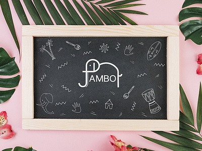 Jambo Logo africa branding design elephant jambo logo vector