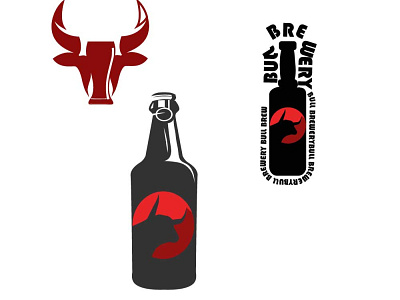 BULL Brewery branding brewery logo photoshop