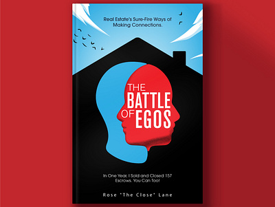 The Battle Of Egos - Book Cover Concept Design abstract book book cover bookcover head portrait print design