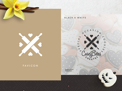 Cute logo design for a custom iced sugar cookies bakery