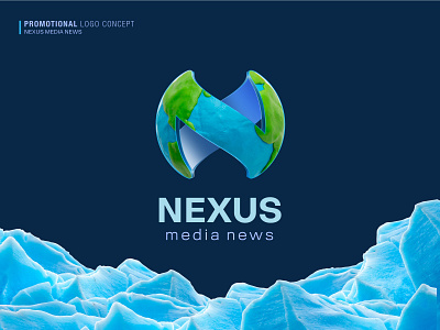 Logo design - Nexus Media News blue branding climate change climate emergency climatechange design earth global warming globalwarming ice iceland icon illustration illustrator logo news vector weather