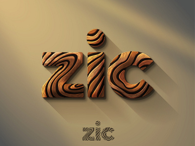 Zic - Logo design branding design elegant icon illustration illustrator lettering logo natural nature typography vector wood wooden woods woodwork woodworking