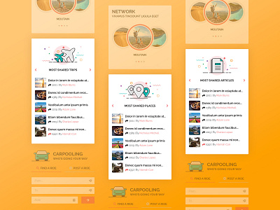 Selected posts on sidebar desktop icons sidebar ui ui design web design webdesign