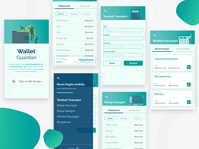 Wallet Guardian - Personal Finance Mobile Web budget dashboard expense finance finance app financial management mobile app money transaction ui ux wallet web design wishlist