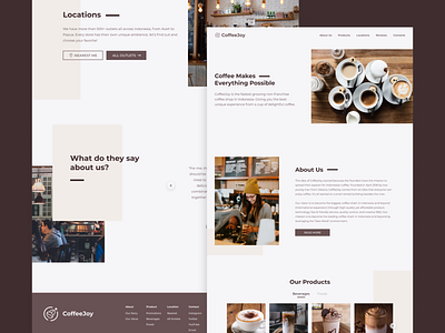 Coffee Shop Landing Page — Exploration Design about us clean design coffee coffeeshop homepage landing page landingpage minimalist simple web design website website design
