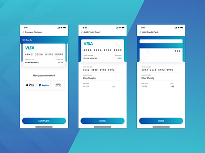 DailyUI 002: Credit Card Checkout app appdesign creditcard creditcardcheckout dailyui ui