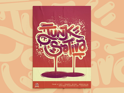 Junk33 x Sativa | Poster pt.2 balanscape colorful design drippy drips event poster funky graphic design illustration illustration design illustrator letter design lettering lettering art poster poster collection poster design poster designer posters vector