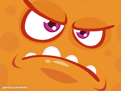 Orange and angry monster! color design design art designer eduardo toledo illustration illustrator monster photoshop webdesign