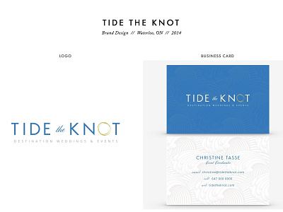 Tide The Knot brand design graphic identity logo wedding