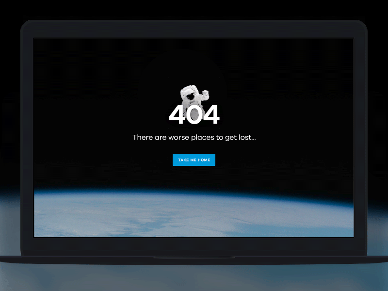 404 Error Web Page designed by Courtney Shirley. 